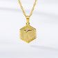 A-Z Letter Hexagon Initial Necklaces For Women, Men. Gold Color Stainless Steel Neck Chain Male, Female Pendant Necklace Jewelry