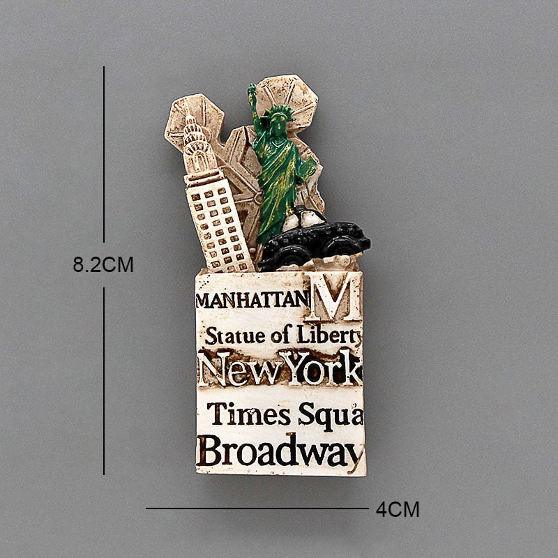 New York Tourism New York Statue of liberty,Times Square New York City fridge magnet magnetic refrigerator sticker